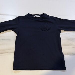 Moncler Kids Dark Blue Long Sleeve Tee